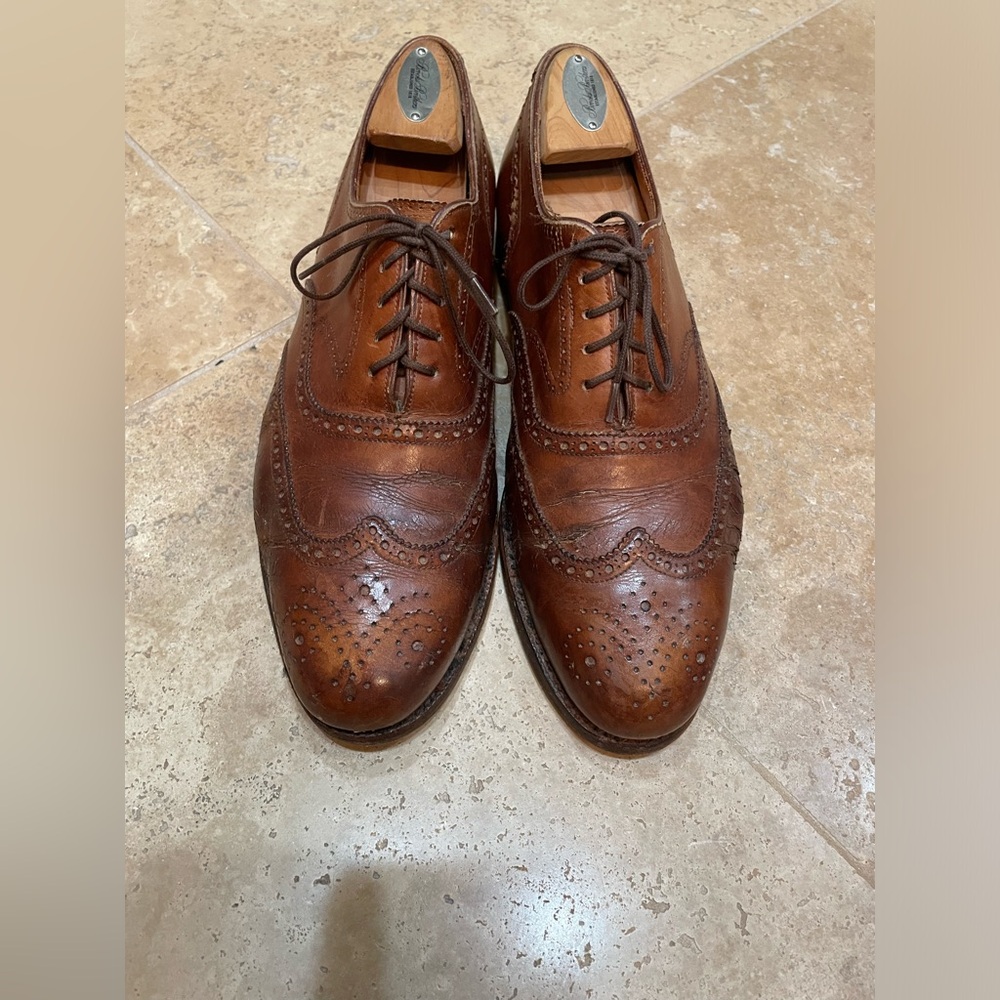 Men’s Polo Ralph Lauren brown Wing Tip Dress shoe
